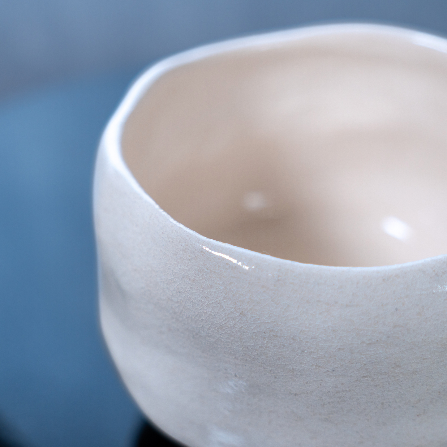 White Raku Matcha Bowl Sora (Shiro Raku Chawan 白楽茶碗)