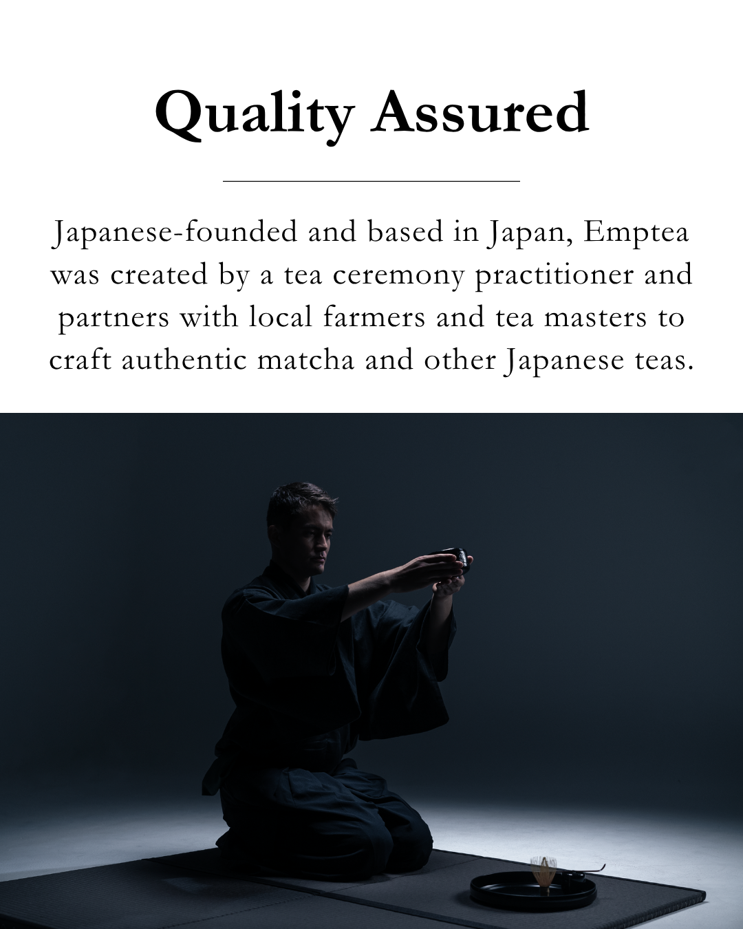 Emptea Yame Blend Matcha Powder Premium Ceremonial Grade – First Harvest Stone-milled 1.06 oz (30g) Tin