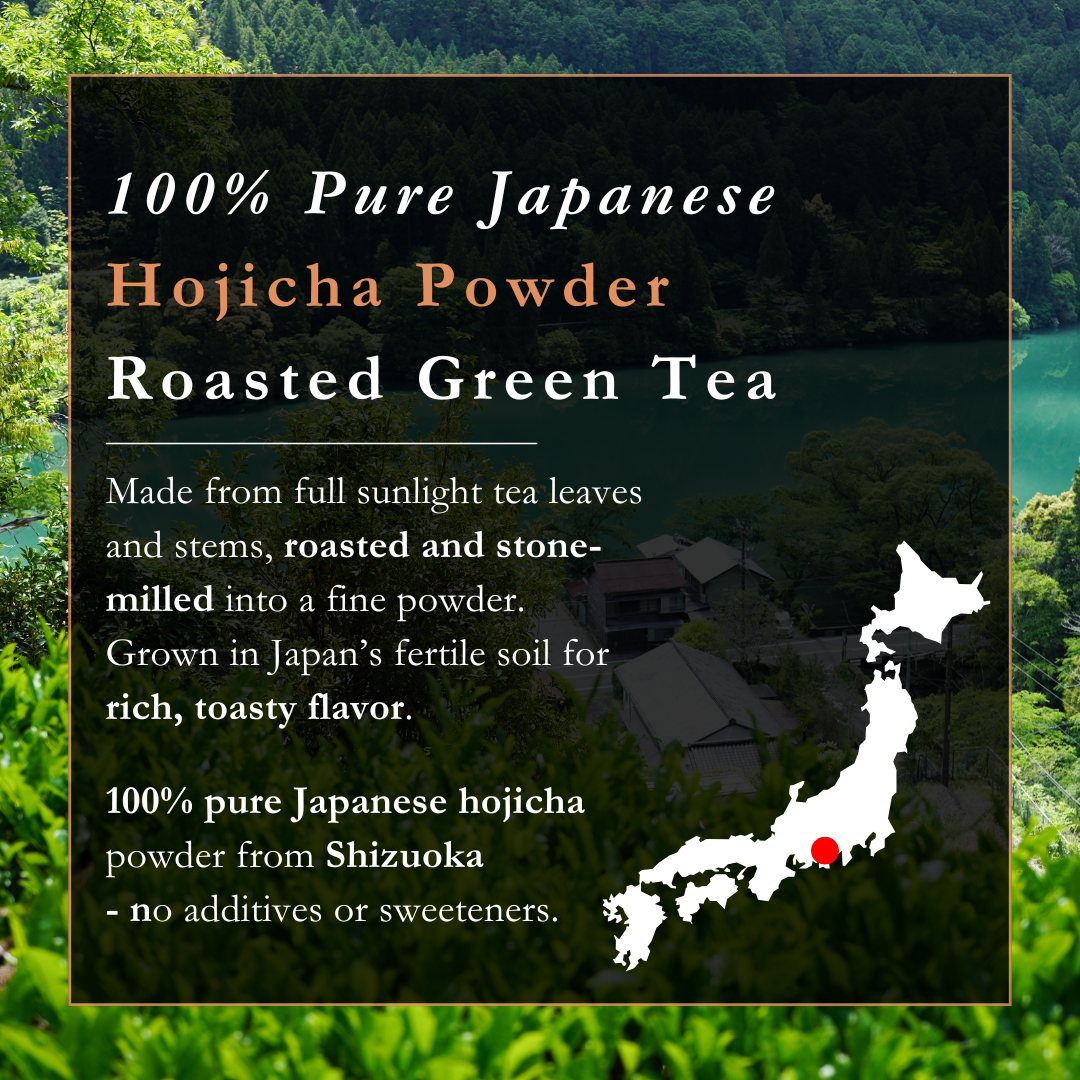 Emptea Premium Organic Hojicha Powder for Latte - Tea Master's Blend Shizuoka Unsweetened - 1.06 oz (30g)