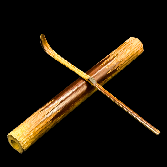 Emptea Katana Smoked Bamboo Scoop (Chashaku 刀)