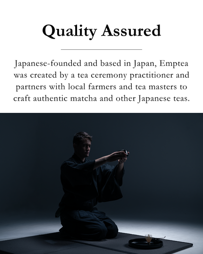 Emptea Yame Blend Matcha Powder Premium Ceremonial Grade – First Harvest Stone-milled 1.06 oz (30g) Tin