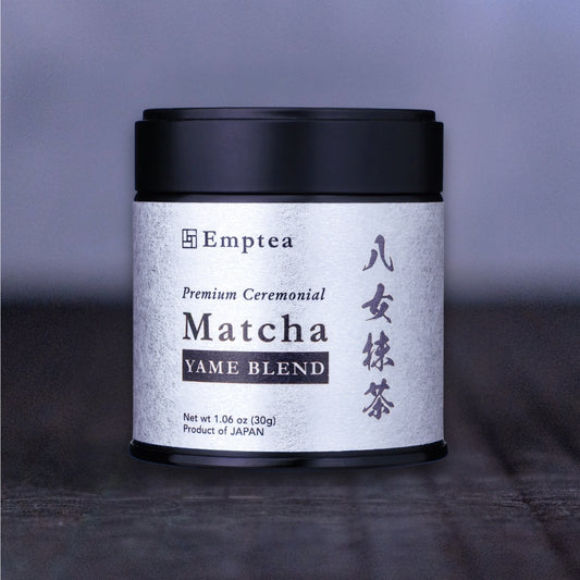 Emptea Yame Blend Matcha Powder Premium Ceremonial Grade – First Harvest Stone-milled 1.06 oz (30g) Tin