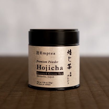 Emptea Premium Organic Hojicha Powder for Latte - Tea Master's Blend Shizuoka Unsweetened - 1.06 oz (30g)